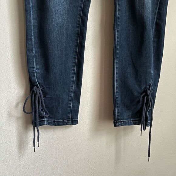 Pilcro Anthropologie Lace Up Dark Wash Jeans size 32 - Picture 3 of 7